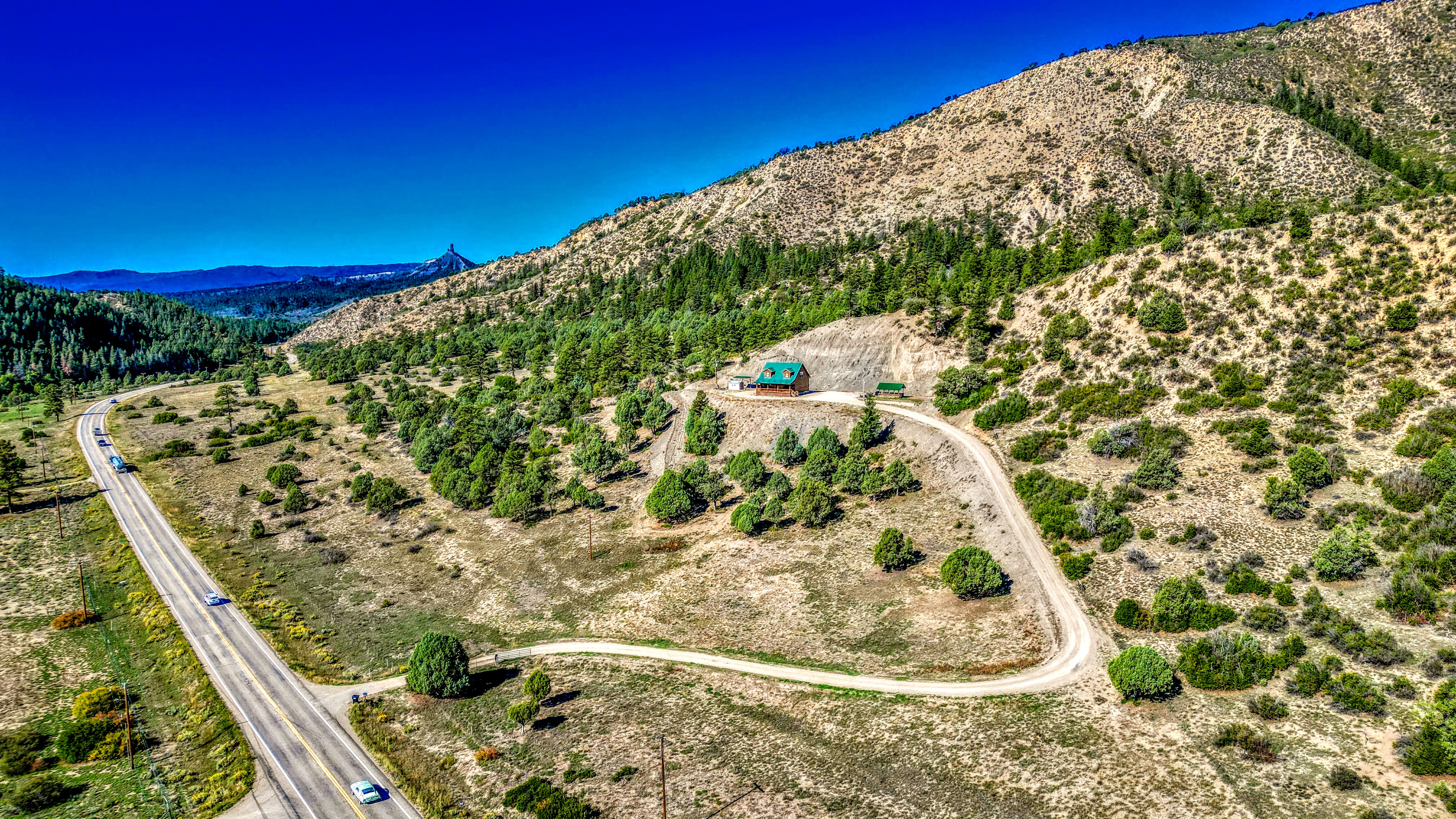 Cabin interior living room